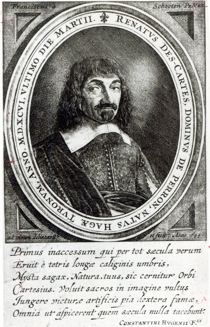 Porträtt av Rene Descartes, 1644 av German School