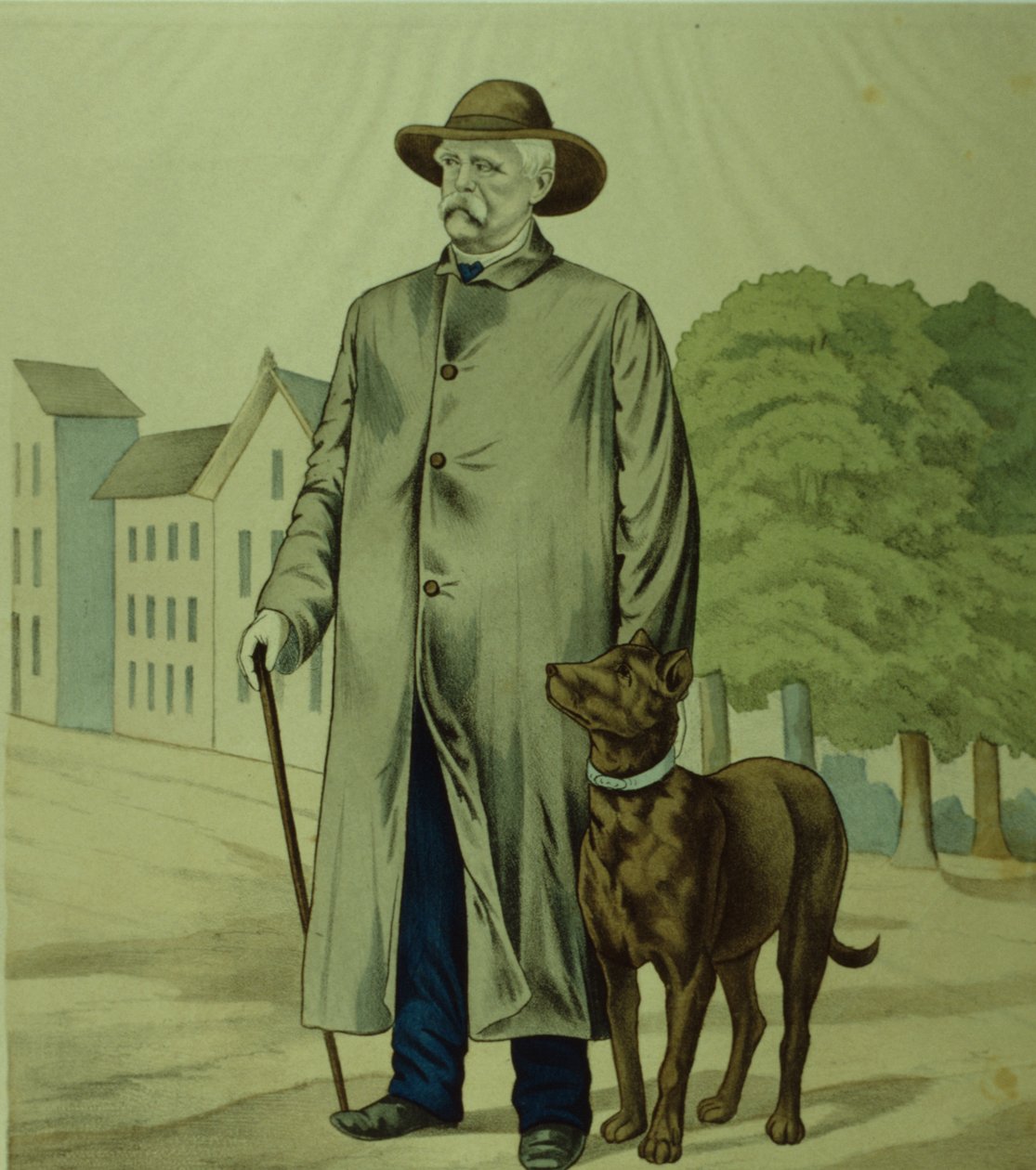 Prins Otto von Bismarck i Friedrichsruh (litografi) av German School