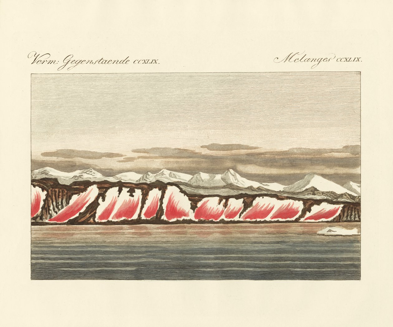 Rödfärgad snö (färgad gravyr) av German School