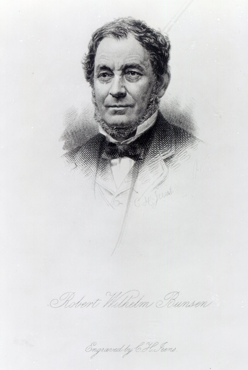 Robert Wilhelm Bunsen, graverad av C.H Jeens av German School