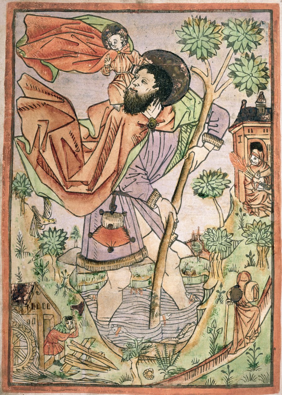 S:t Christopher: tysk, c.1470 av German School