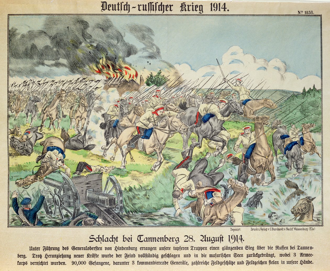 Slaget vid Tannenberg, 24 augusti 1914 av German School