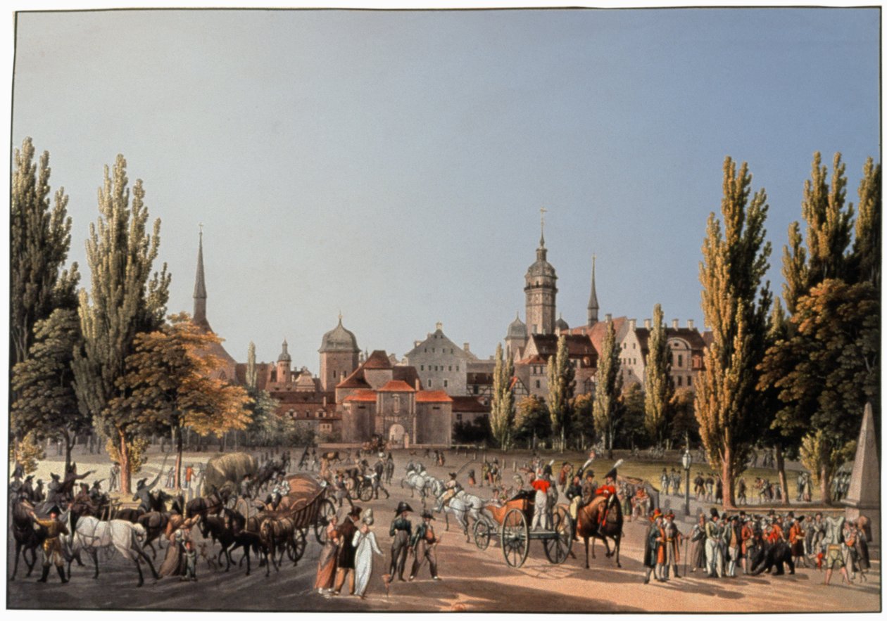 Mässan i Leipzig. ca 1810-20 (gravyr) av German School