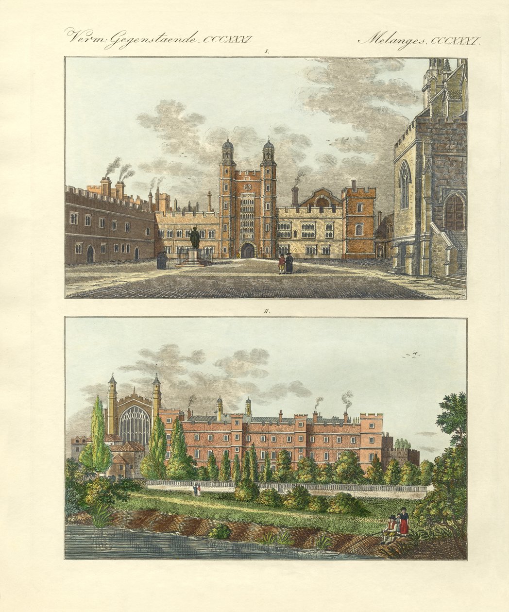 The school of Eton (färgad gravyr) av German School