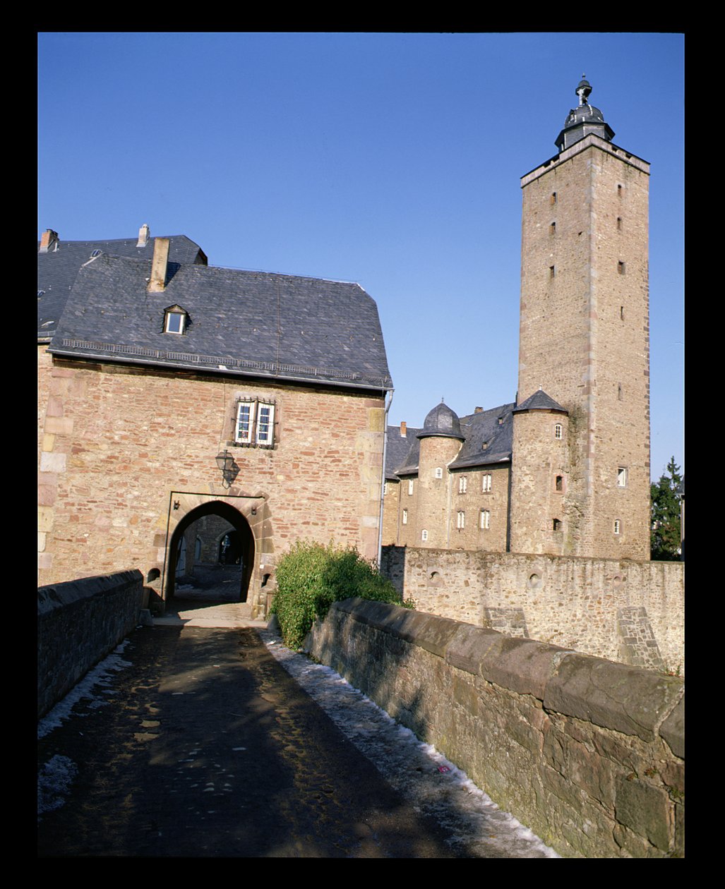 Utsikt över Steinau slott av German School