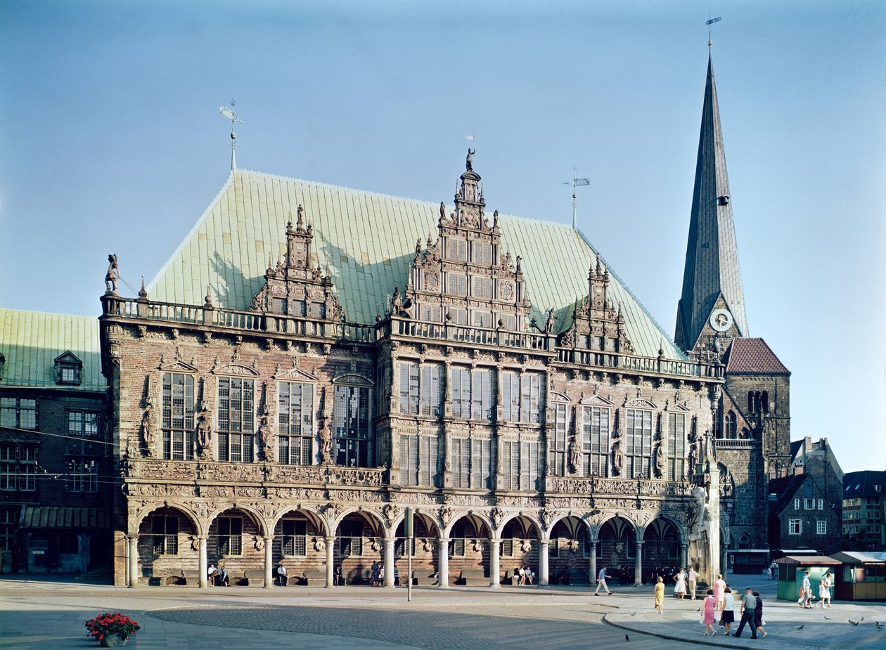 Utsikt över Rådhuset, byggt 1405-09 av German School
