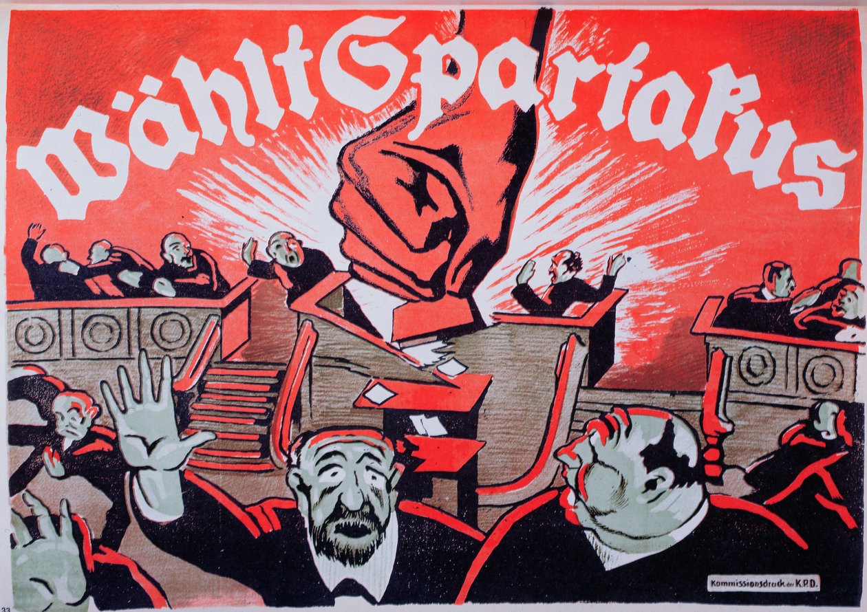 Votez Spartacus, Spartacist Leagues valaffisch, 1918 av German School