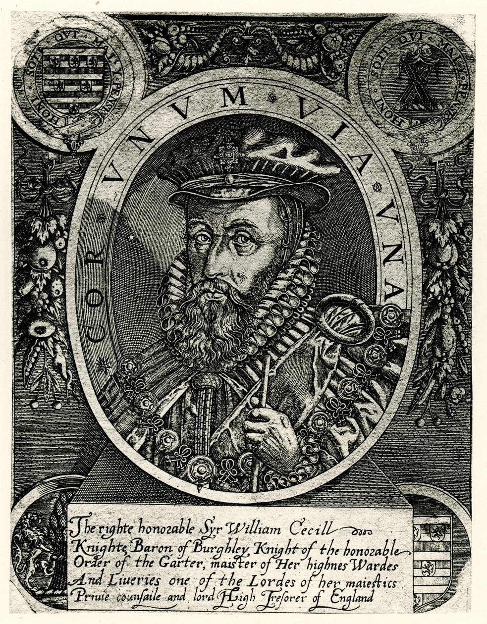 William Cecil Lord Burleigh av German School