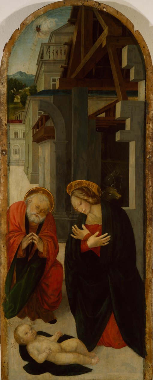 Tillbedjan av Jesusbarnet (målning) av Gerolamo Giovenone