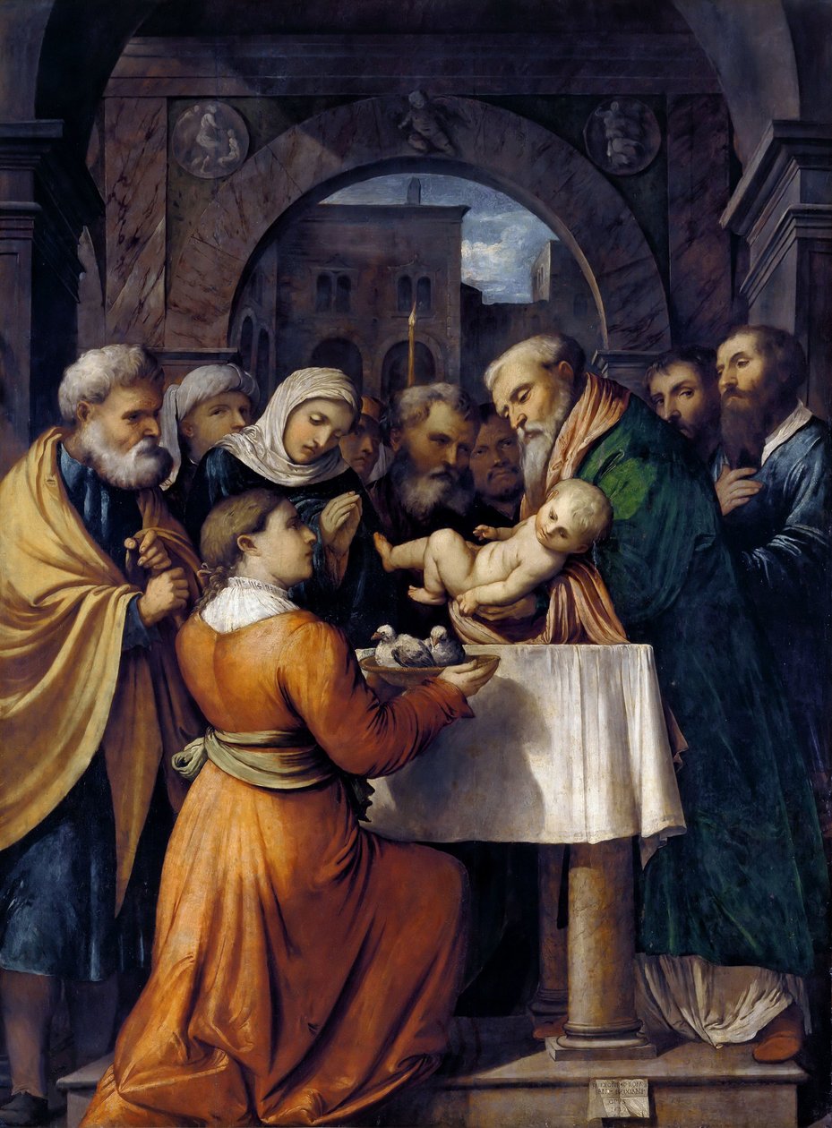 Presentation av Jesus i templet, 1529. av Gerolamo Romanino