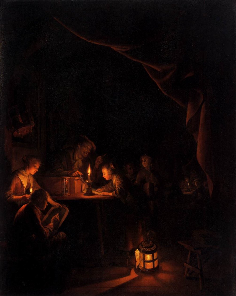 The Night School av Gerrit Dou