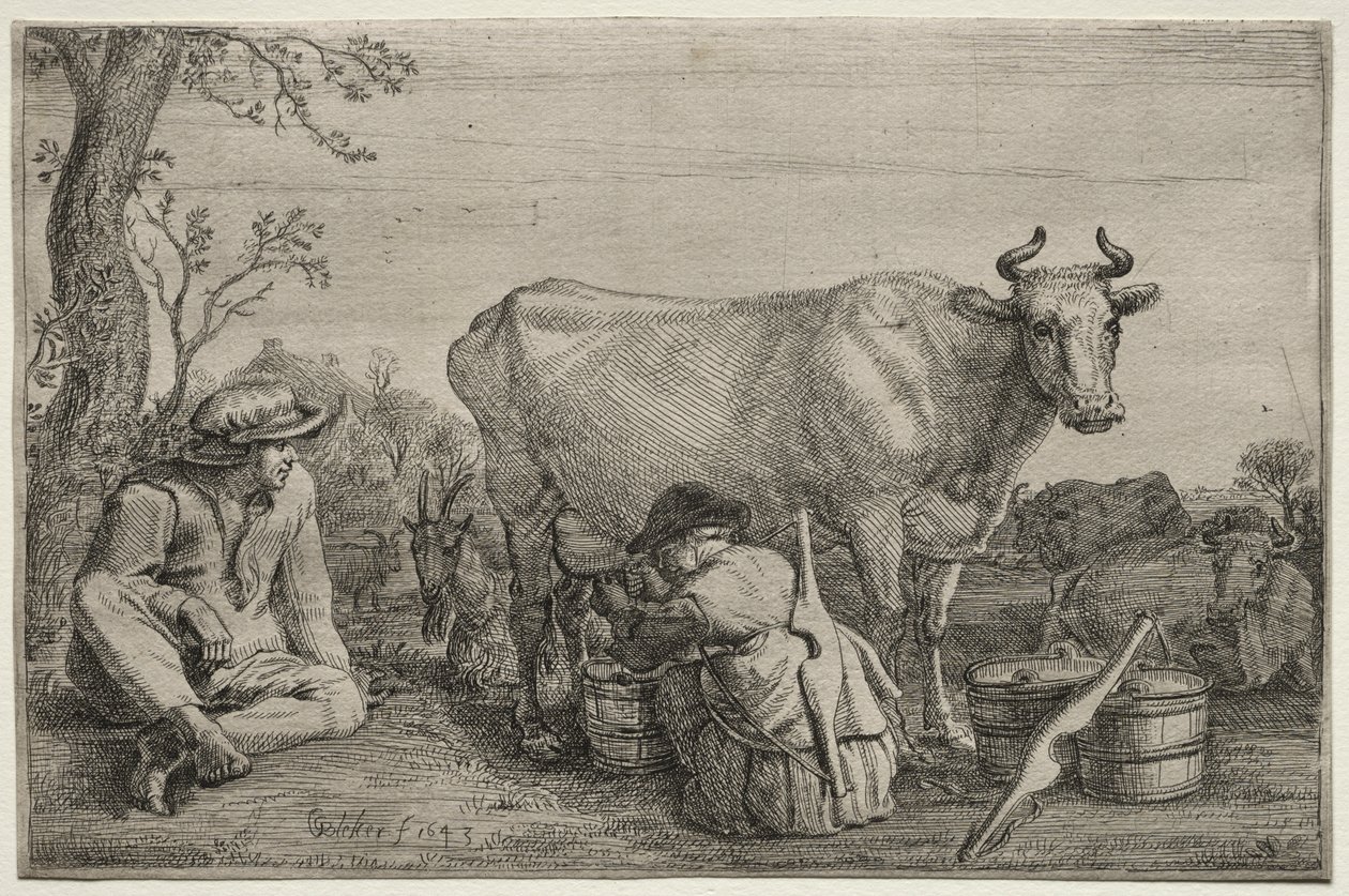 The Milkmaid av Gerrit Claesz. Bleker
