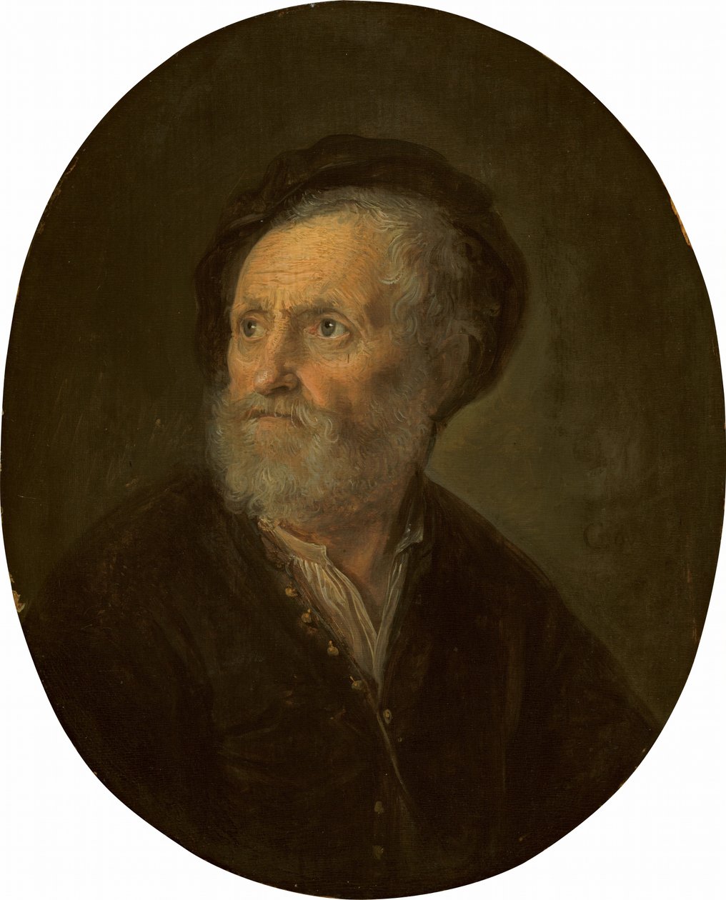 Byst av en skäggig man, ca. 16421645. av Gerrit Dou