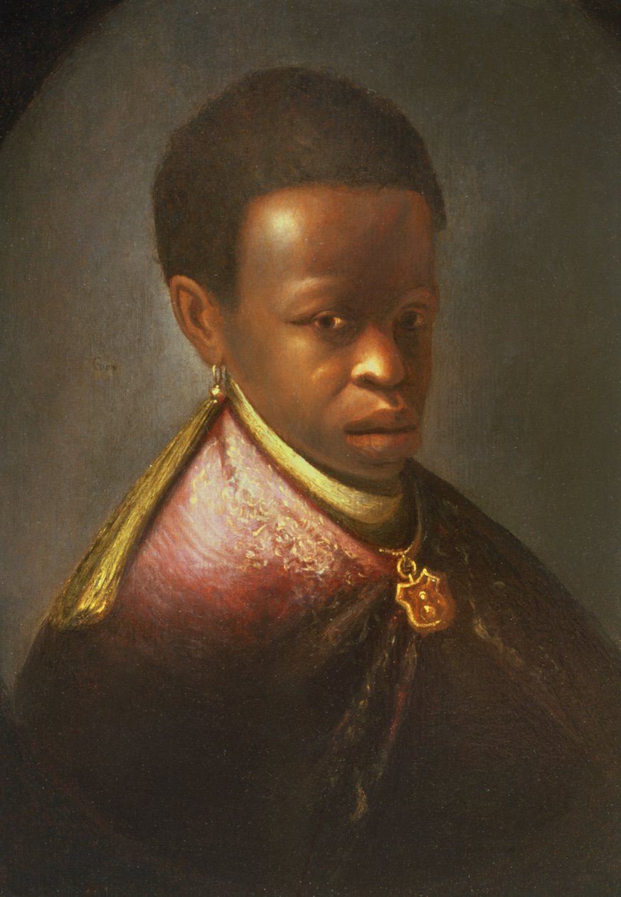 Porträtt av en svart hovman av Gerrit Dou
