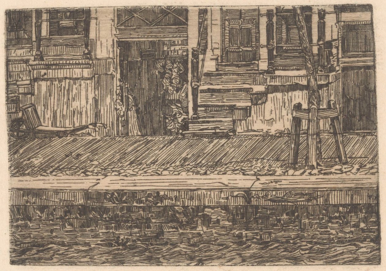 Källare på en kaj av Gerrit Haverkamp (signed by artist)