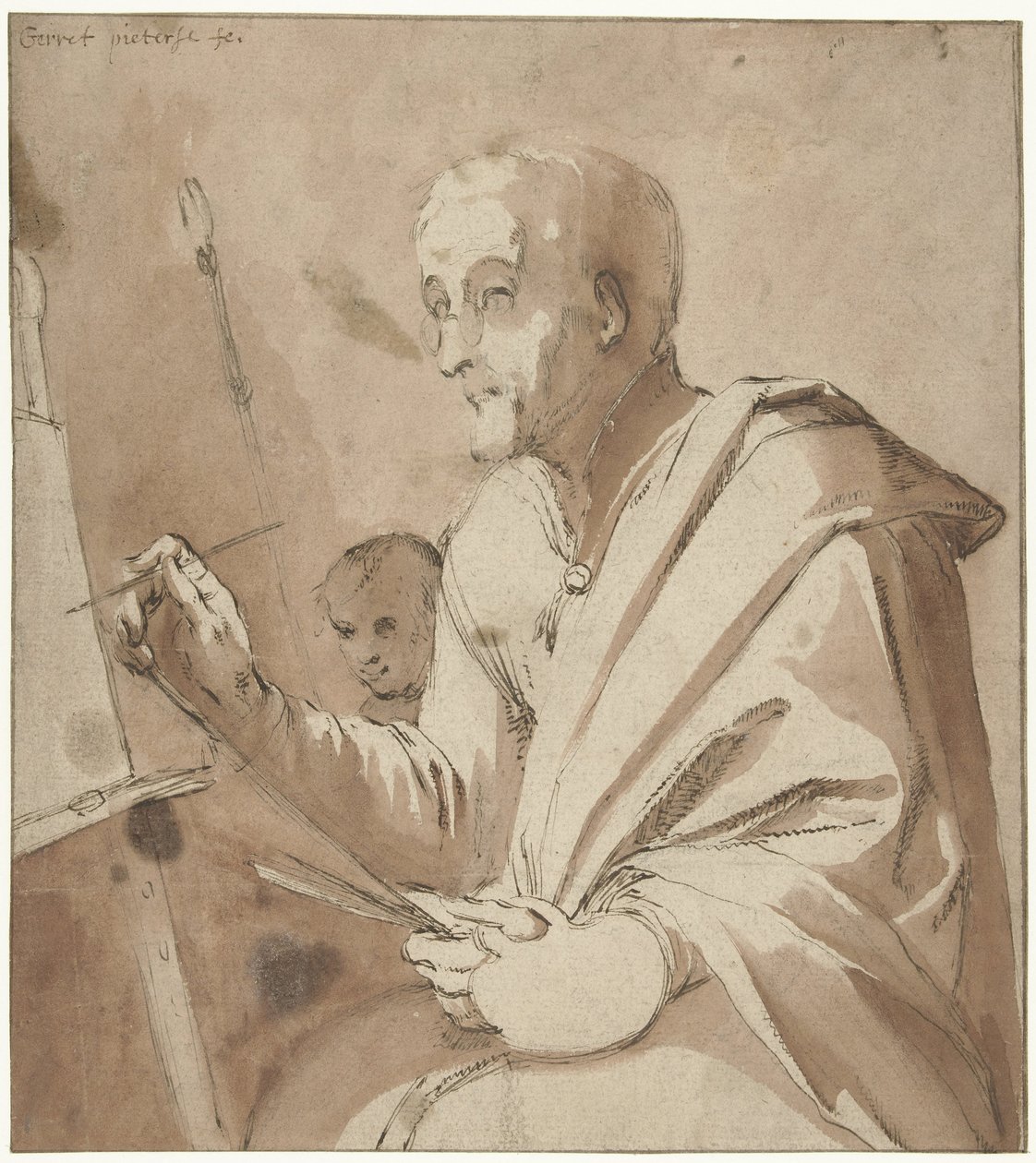 Målare för sitt staffli av Gerrit Pietersz. Sweelink