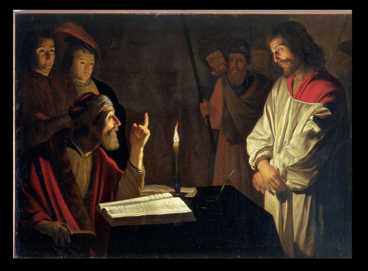 Kristus före Kaifas av Gerrit van Honthorst