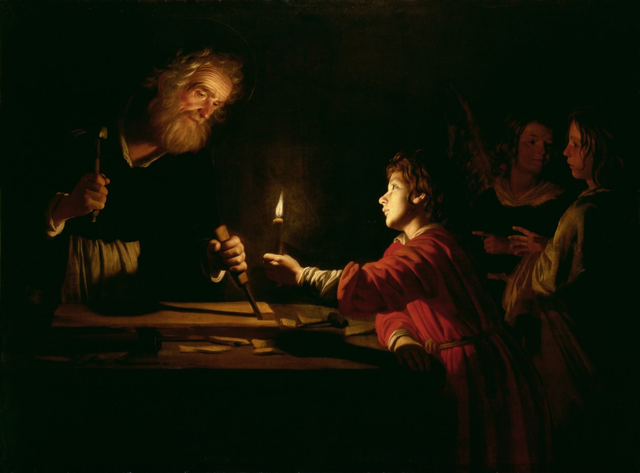 Kristi barndom, ca 1620 av Gerrit van Honthorst