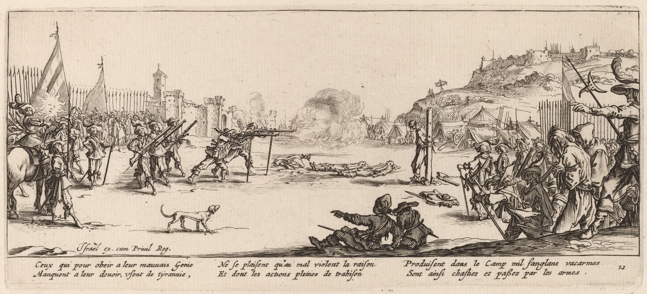Skjutgruppen av Gerrit van Schagen after Jacques Callot