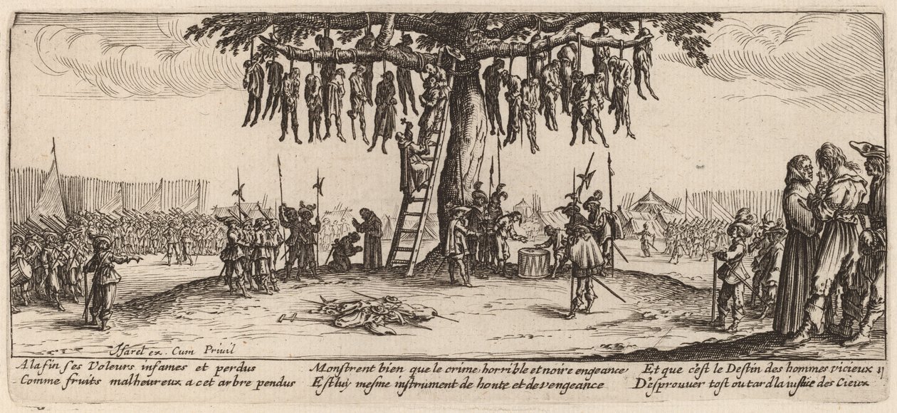 Hängningen av Gerrit van Schagen after Jacques Callot