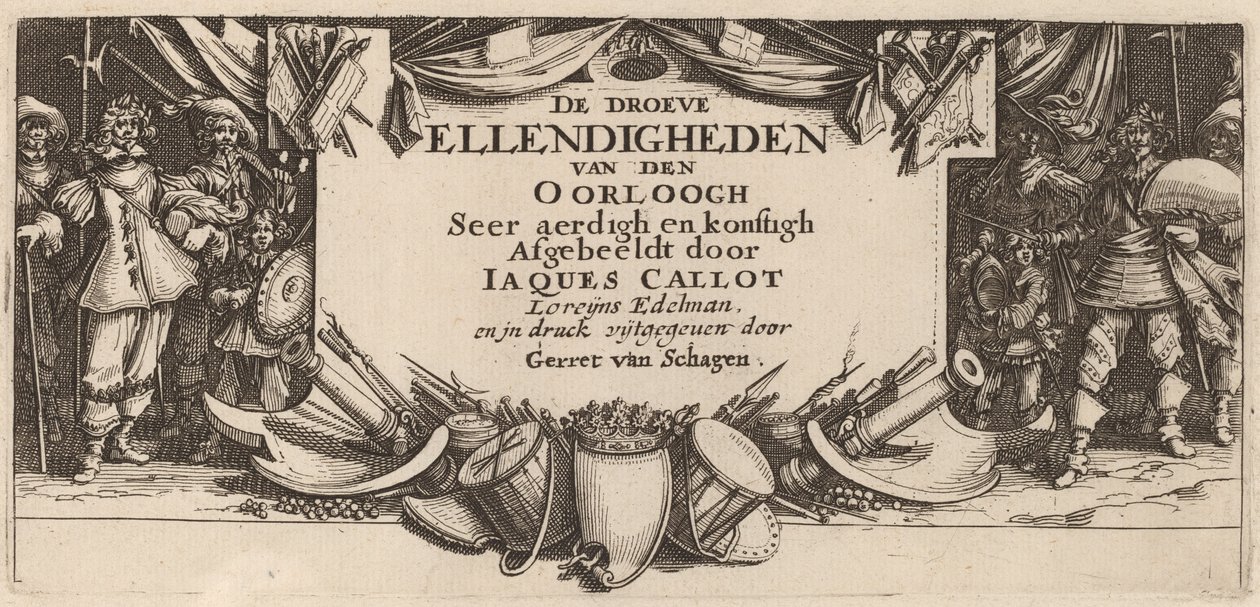 Titelsida av Gerrit van Schagen after Jacques Callot