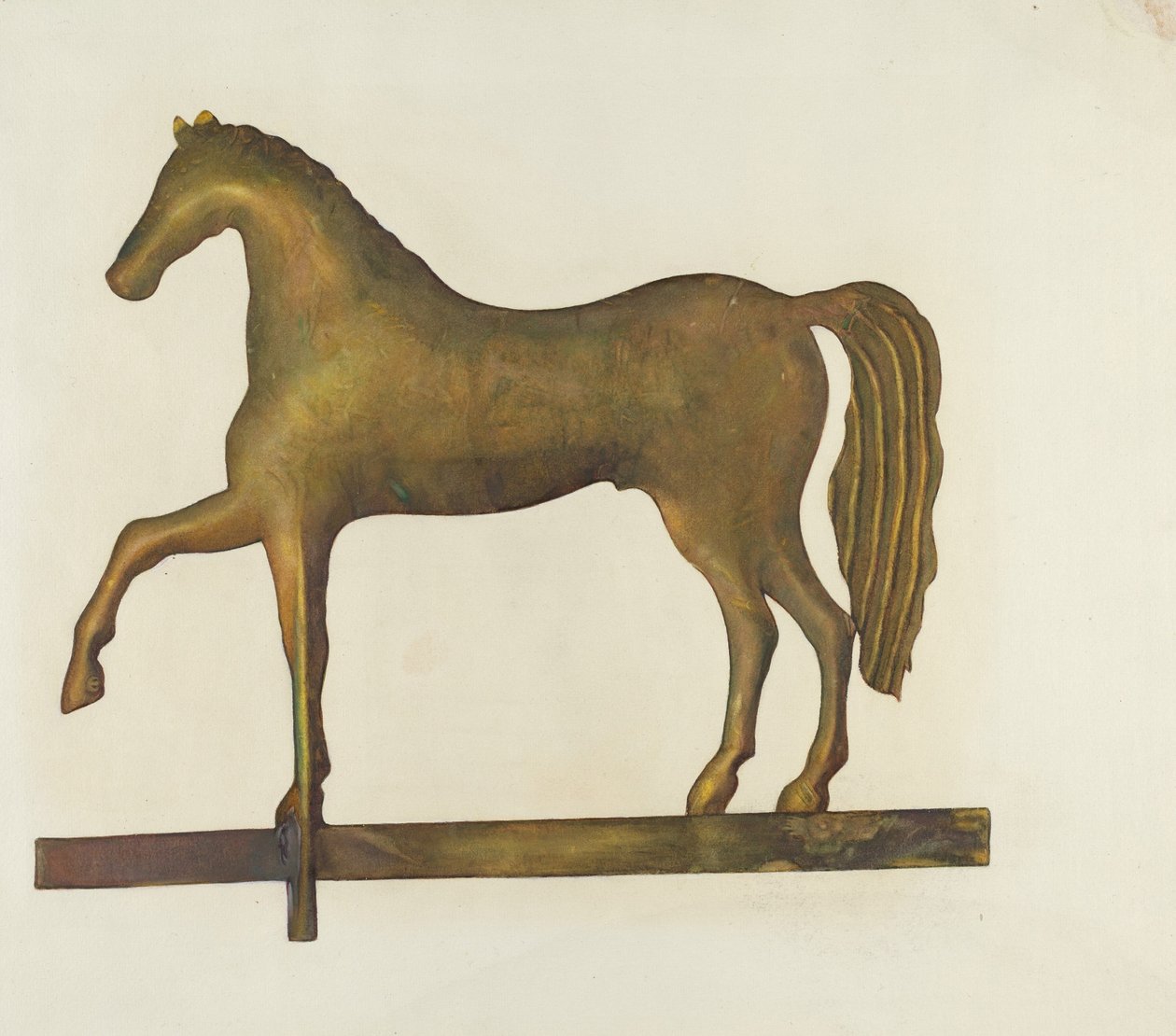Väderflöjelhäst, ca. 1940. av Gertrude Koch