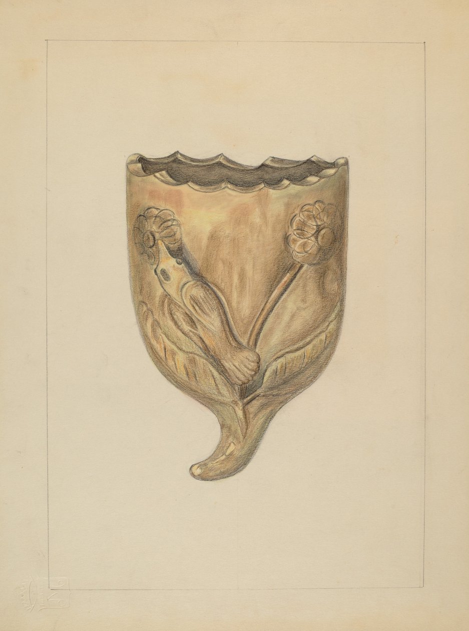 Väggficka för blommor, 19351942. av Gertrude Lemberg