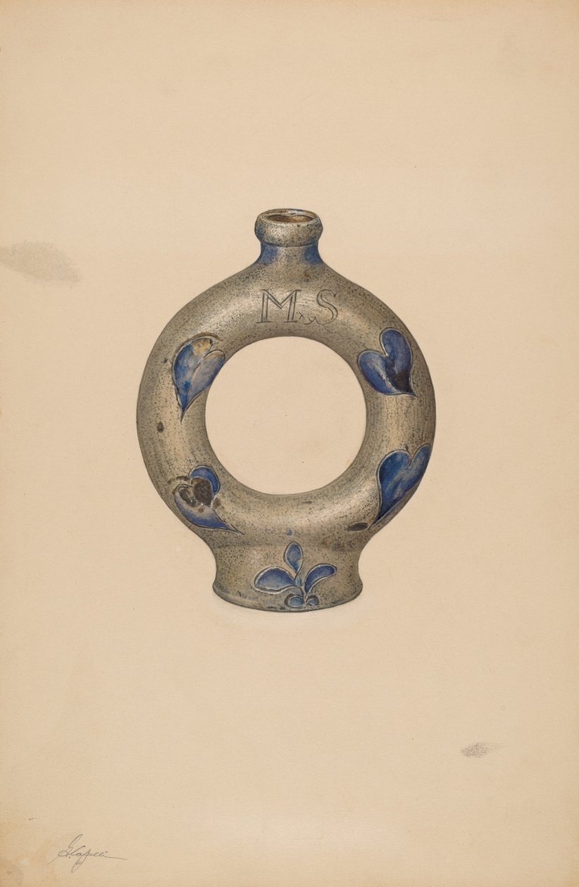 Ringflaska, ca. 1940. av Giacinto Capelli