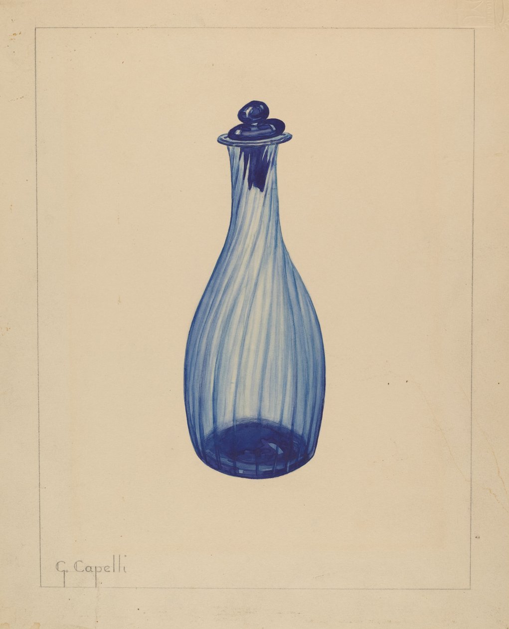 Toalettvattenflaska, 1937. av Giacinto Capelli