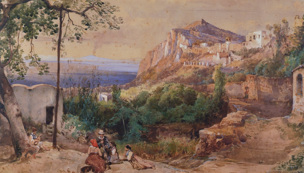 Utsikt över Capri (akvareller och tempera) av Giacinto Gigante