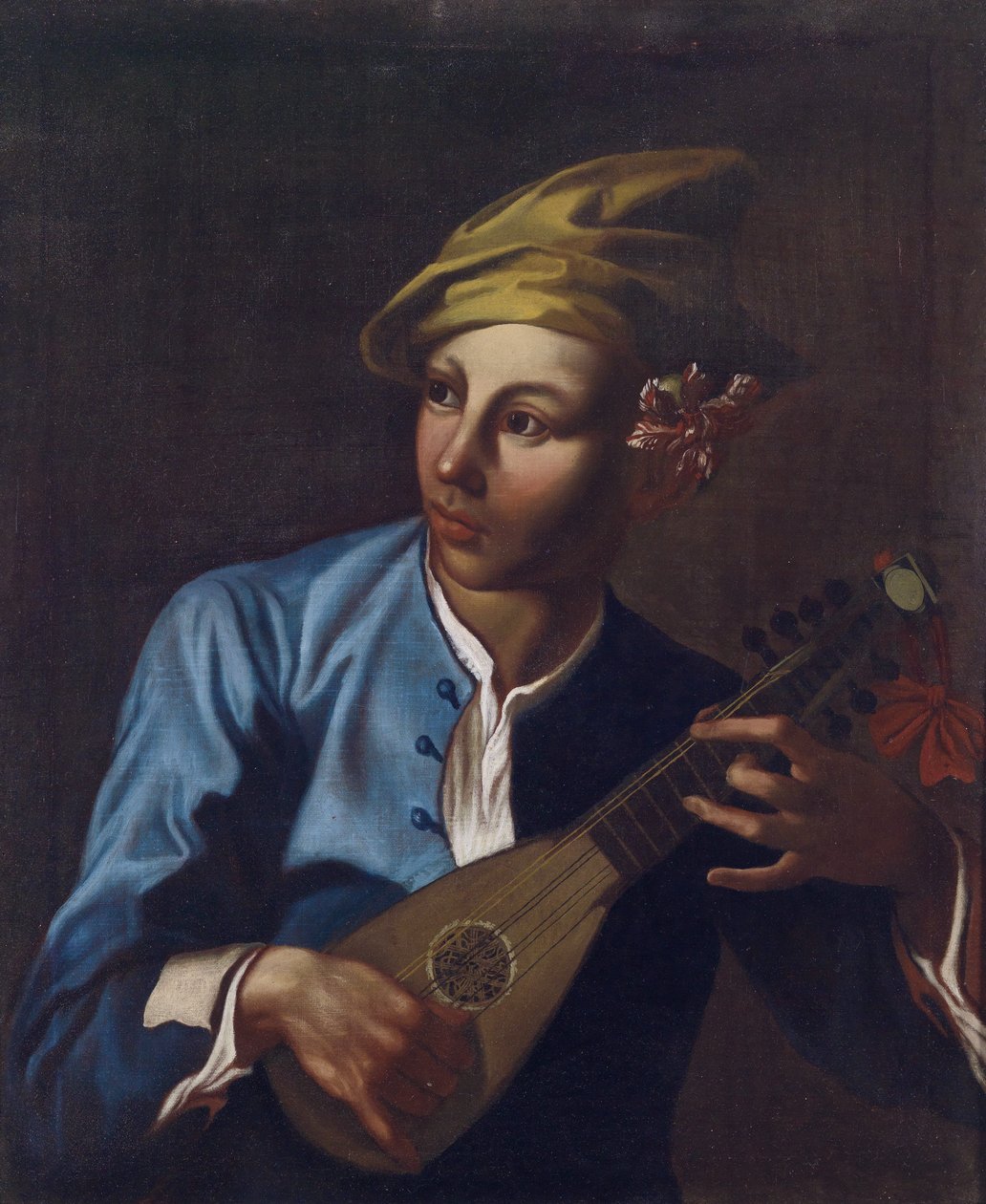 Mandolinspelare av Giacomo Francesco Cipper