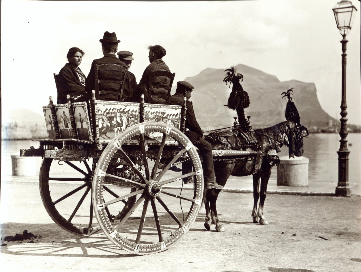 Sicilian Cart, från Life in Palermo av Giacomo Brogi