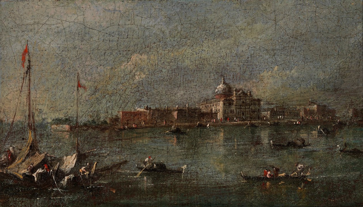 Venetiansk scen av Giacomo Guardi