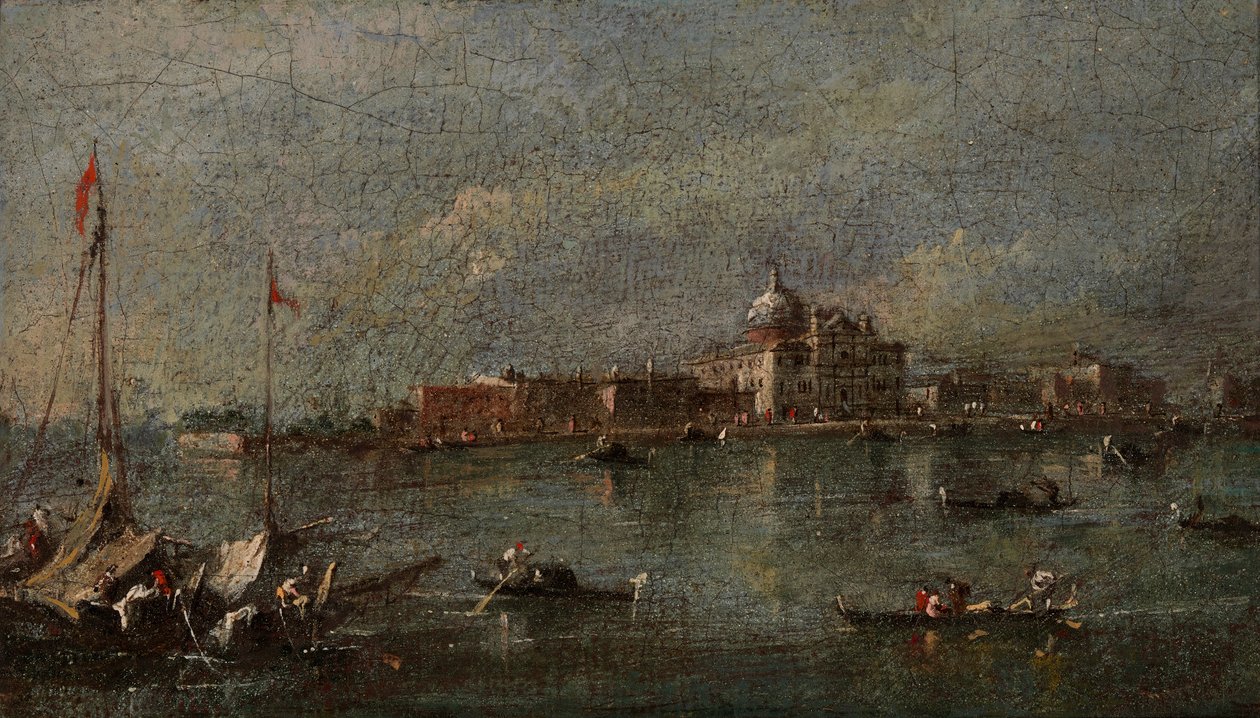 Venetiansk scen, sent 1700-tidigt 1800-tal. av Giacomo Guardi