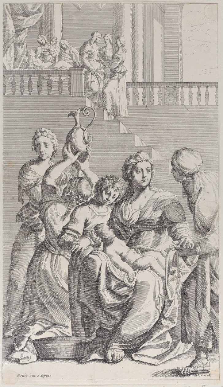 Sankt Benedikts födelse, 1687-1717. av Giacomo Maria Giovannini