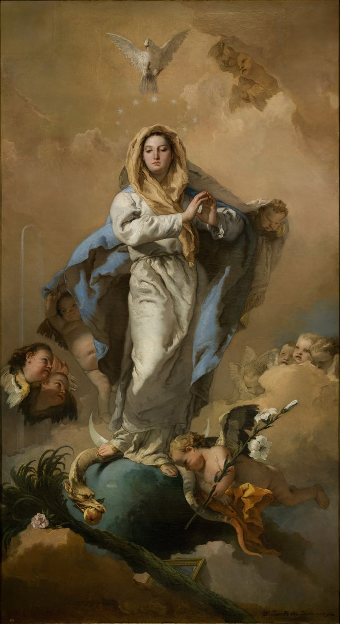 Jungfruns obefläckade avlelse, 1767-1768 av Giambattista Tiepolo