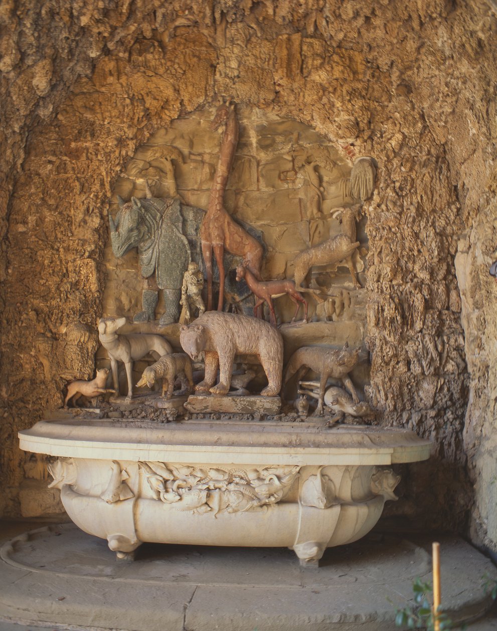 Djurens grotta, 1565-69 (sten och brons) av Giambologna
