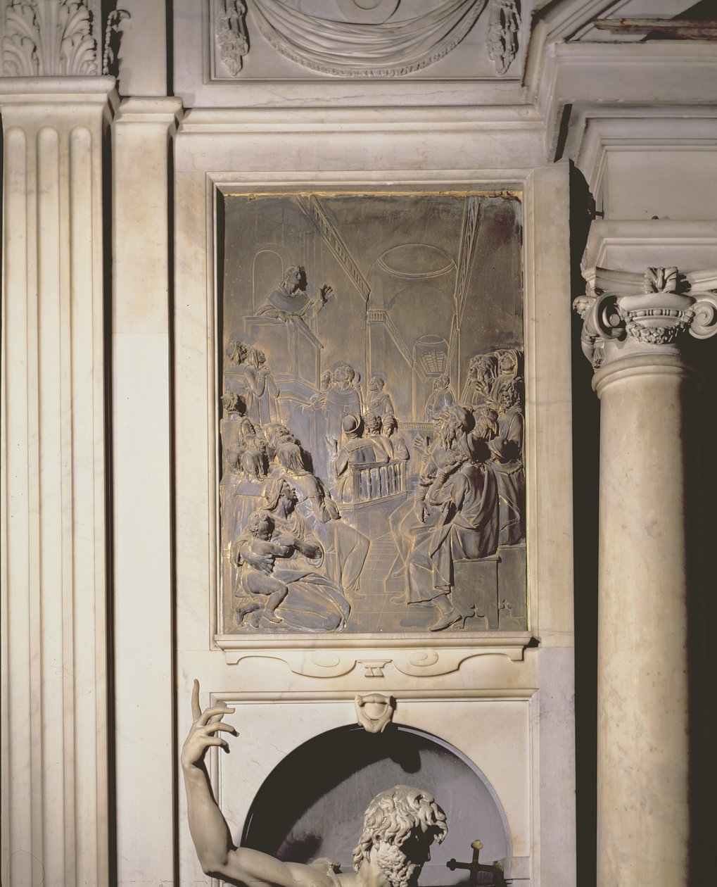St. Anthony Preaching, relief från Salviati-kapellet (brons) av Giambologna