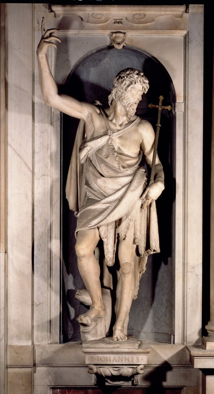 Johannes Döparen, nisch från Salviati-kapellet (marmor) av Giambologna