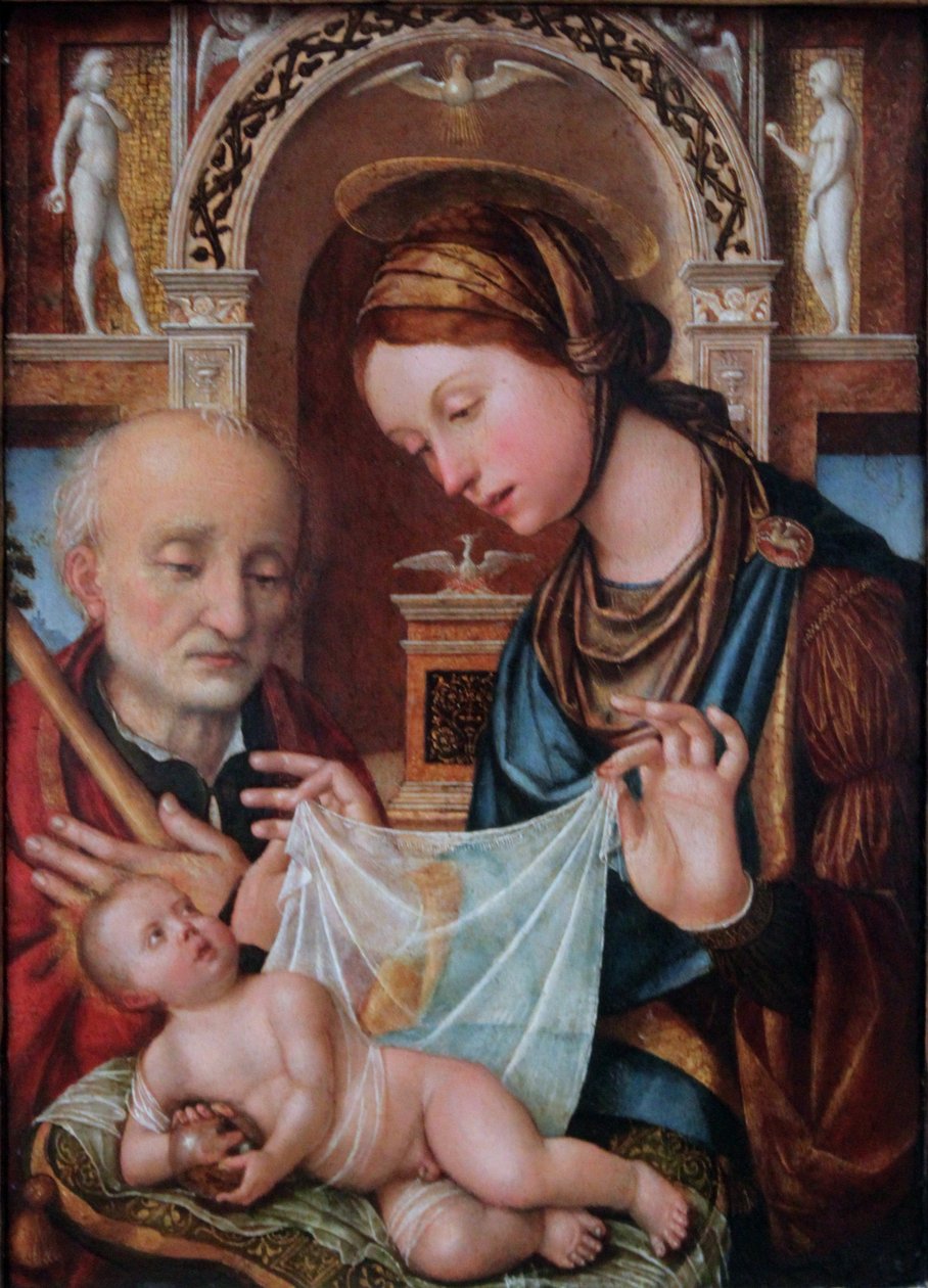Den heliga familjen av Gian Francesco de Maineri