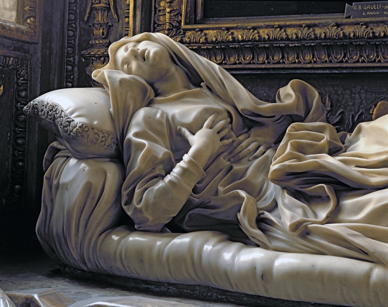 Den välsignade Ludovica Albertonis död, från Altieri-kapellet, 1674 (marmor) av Gian Lorenzo Bernini