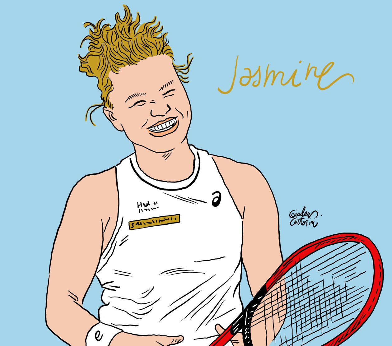 Jasmin Paolini, 2024 (digital) av Gianluca Costantini