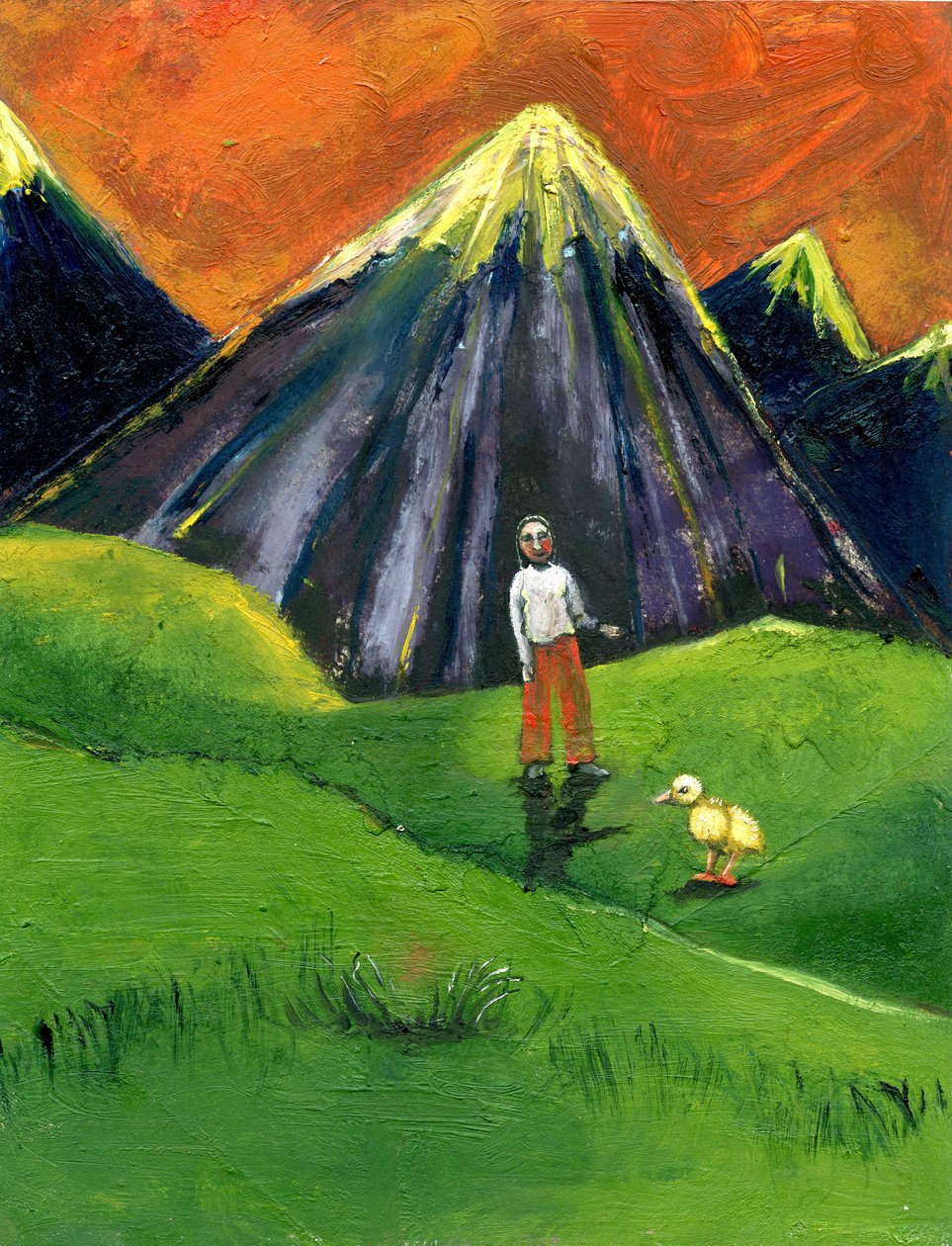 I Met A Chick, 2005, (olja på papper) av Gigi Sudbury