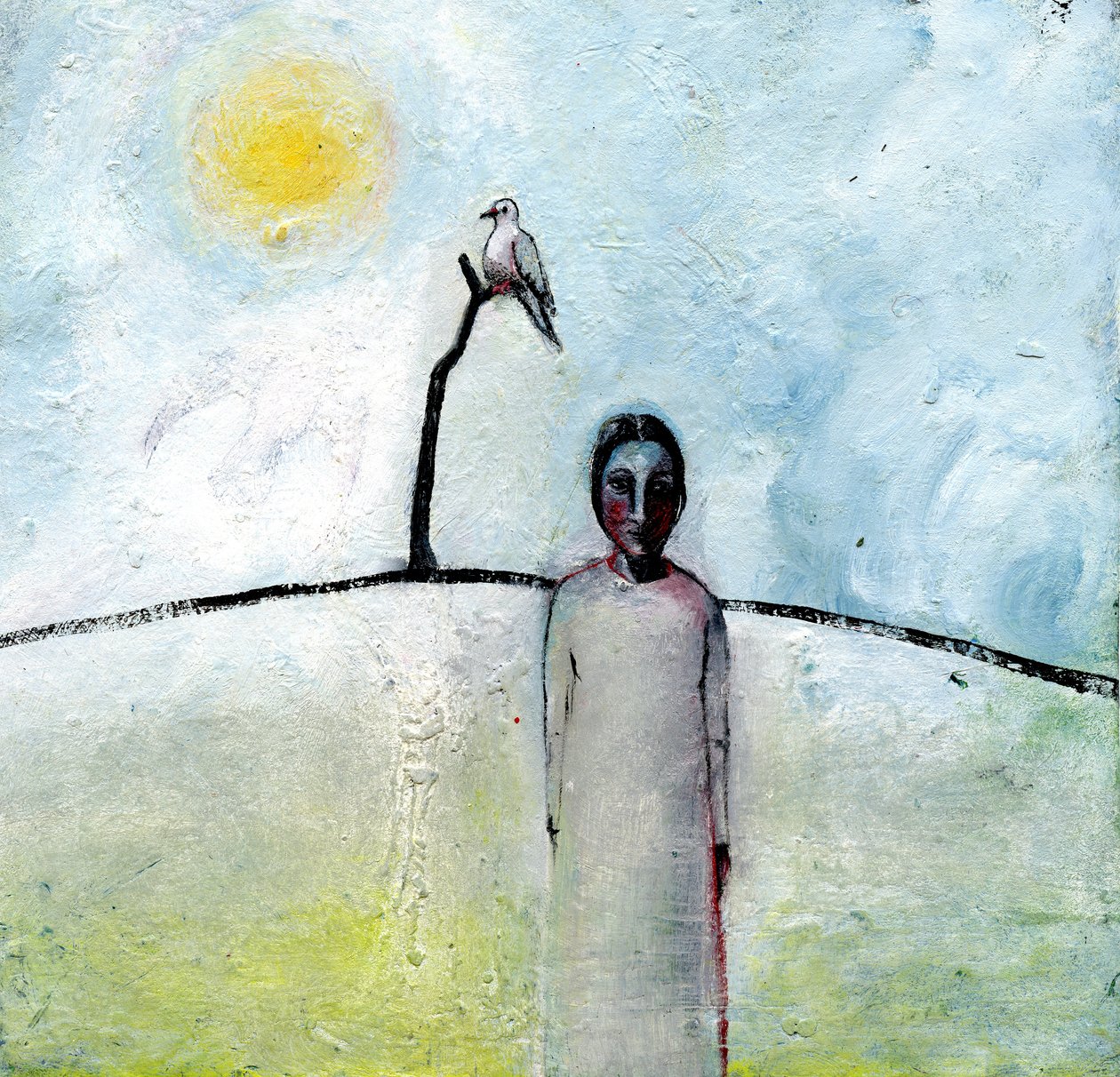 Treetop, 2003, (olja på papper) av Gigi Sudbury