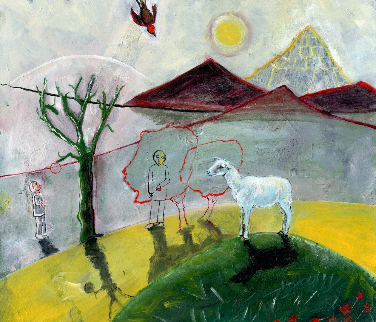 Äppeldagen, 2004 (olja på papper) av Gigi Sudbury