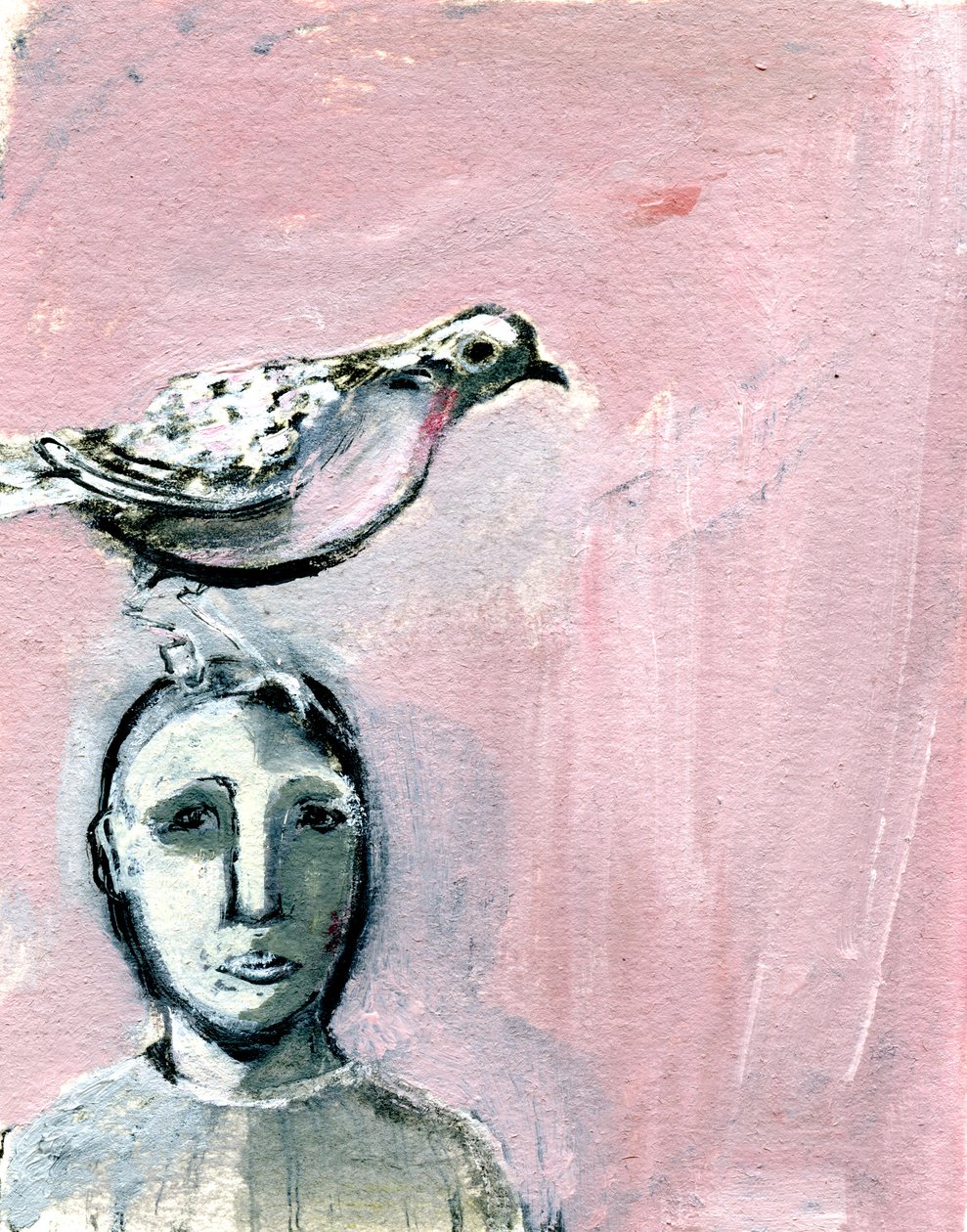 Hem, 2017, (olja på papper) av Gigi Sudbury