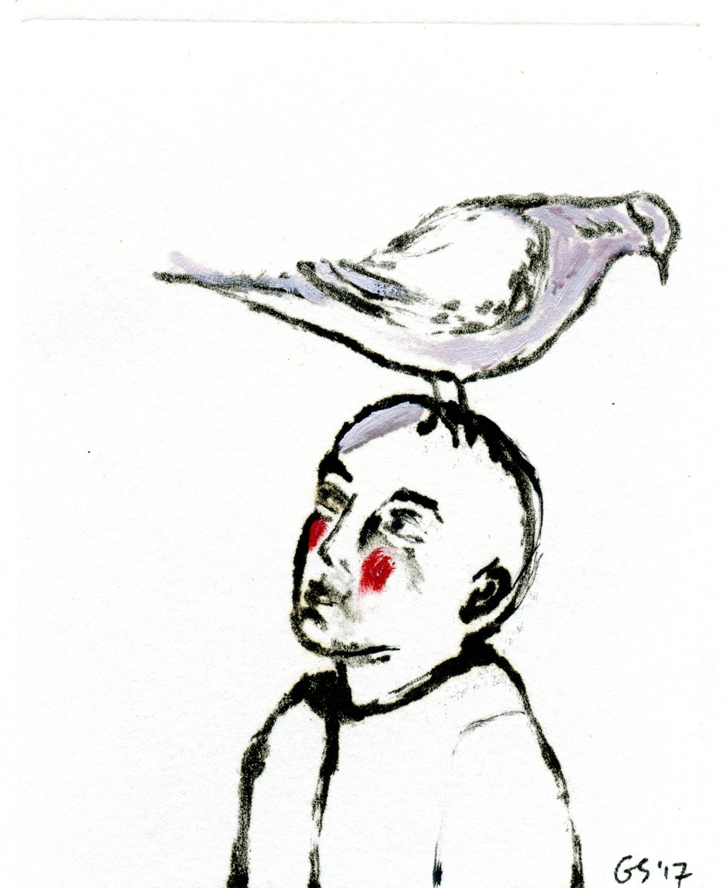 Homecoming II, 2017, (olja på papper) av Gigi Sudbury