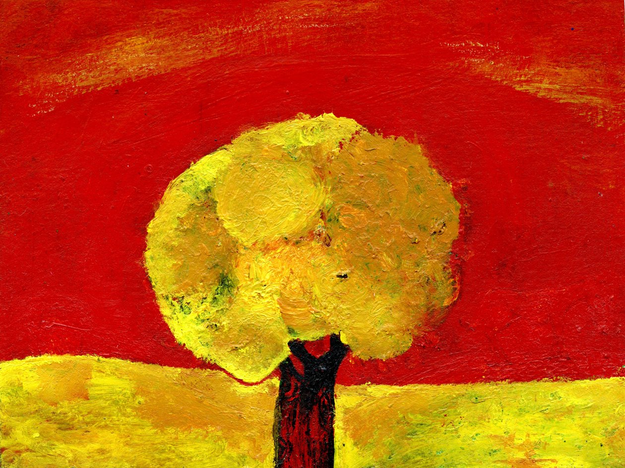 Yellow Tree, 2006, (olja på papper) av Gigi Sudbury