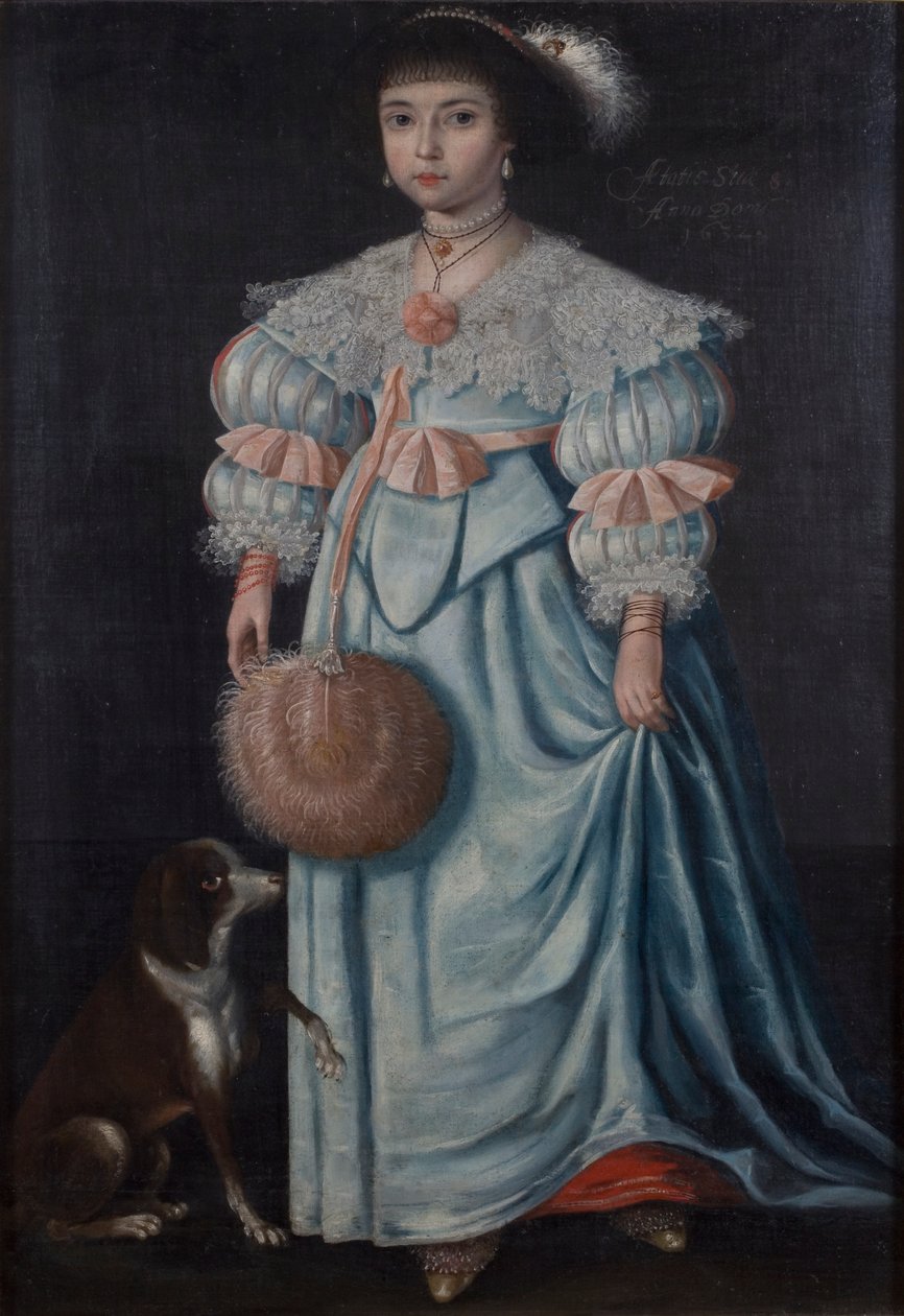 Porträtt av en flicka, 8 år, 1632 av Gilbert Jackson