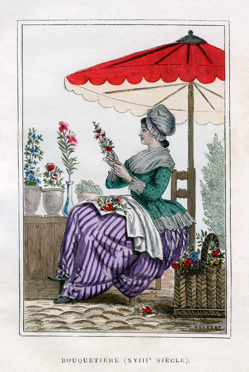Blomsterförsäljare, 1700-talet 1882-1884. av Gilbert